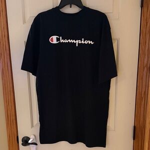 Champion Men's Black Short Sleeve Tee size LT. NWT. 100% cotton.